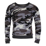 Long Sleeve Camo Top with Contrast Trim - Denny's