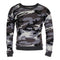 Long Sleeve Camo Top with Contrast Trim - Denny's