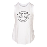 Star Eye Smiley Raw Edge Tank - Denny's