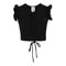 Rouched Middle Ruffle Sleeved Top - Denny's