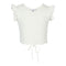 Rouched Middle Ruffle Sleeved Top - Denny's