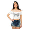 Butterfly Off Shoulder Crop Tee - Denny's