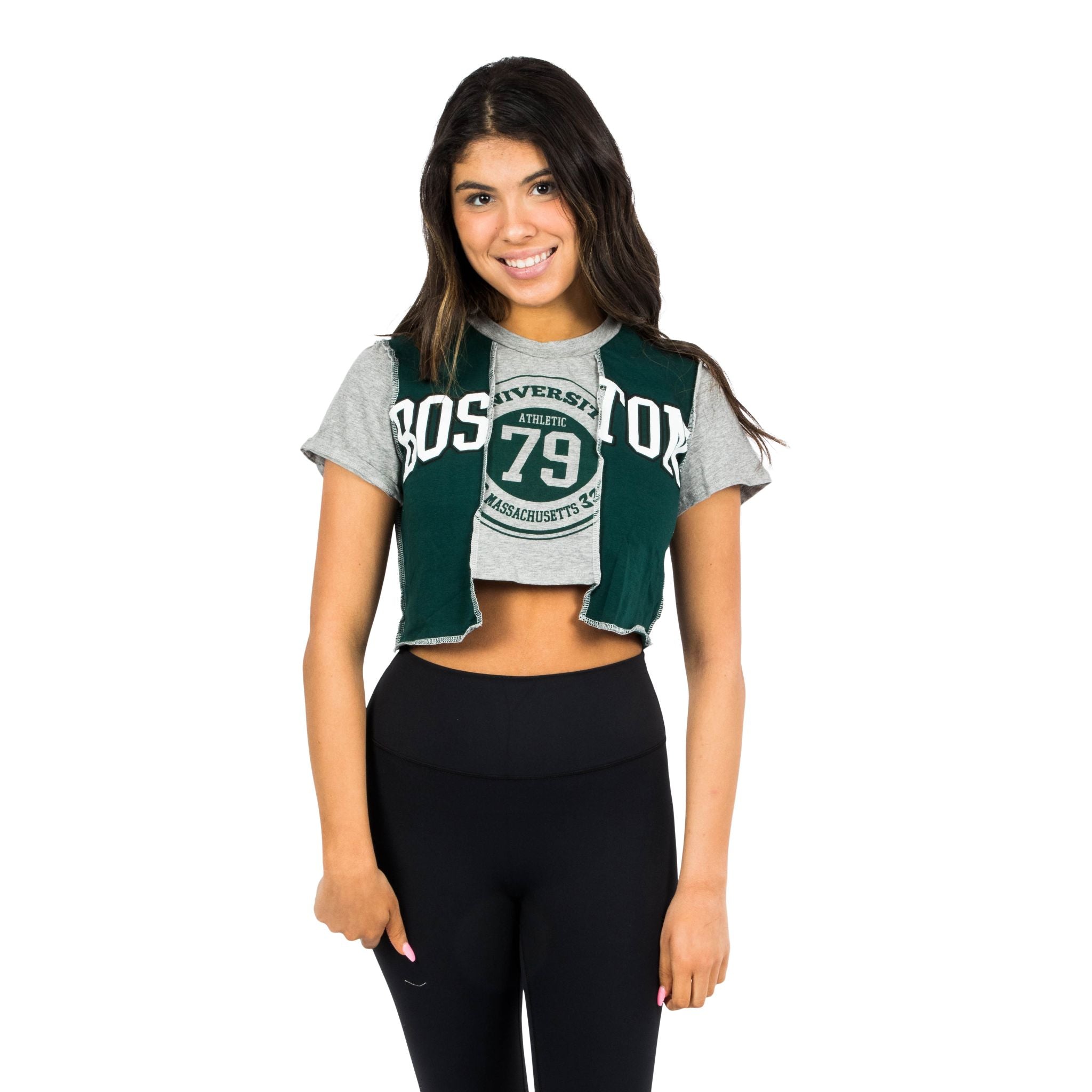 Boston Colorblock Crop Tee - Denny's