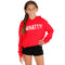 Long Sleeve Raw Edge Hoody with What - Denny's