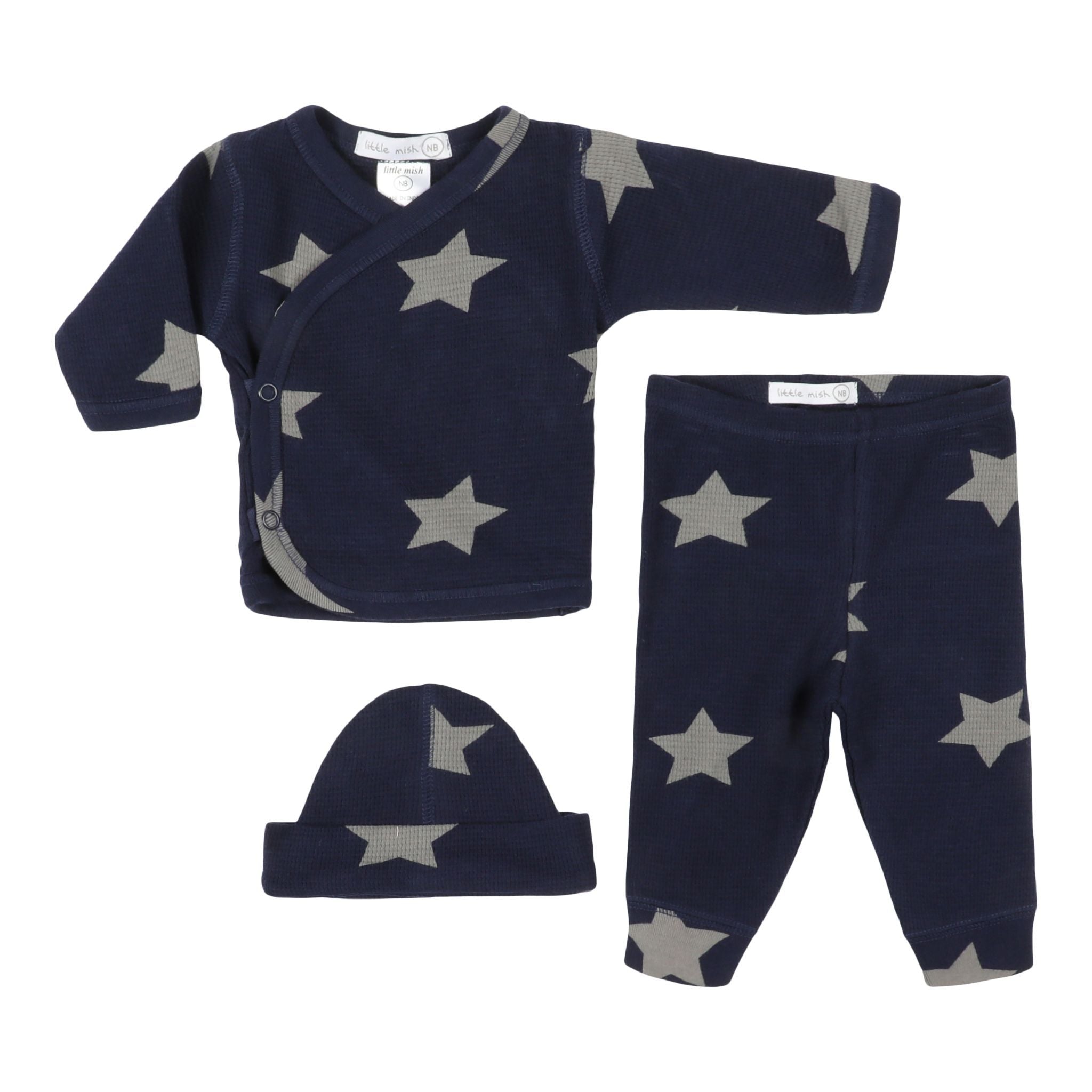 3pc Grey Stars NavyTake Home Set - Denny's