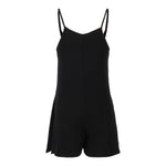 French Terry Romper With Back Tie - Denny's