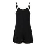 French Terry Romper With Back Tie - Denny's