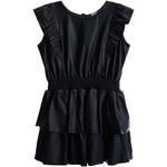 Faux Leather Ruffle Dress - Denny's