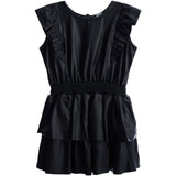 Faux Leather Ruffle Dress - Denny's