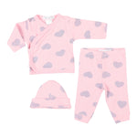 Lilac Hearts Pink 3pc Take Home Set - Denny's