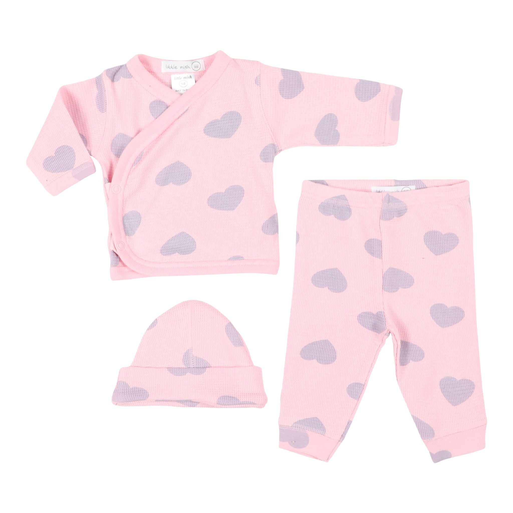 Lilac Hearts Pink 3pc Take Home Set - Denny's