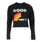 Long Sleeve Good Times Crop Sweatshirt - Denny's