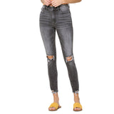 High Rise Distressed Crop Skinny - Denny's