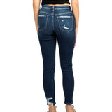 Mid Rise Distressed Cropped Skinny Jean - Denny's