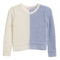 Blue & White Color Block Sweater - Denny's
