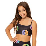Split Color Smiley Band Bra Cami - Denny's