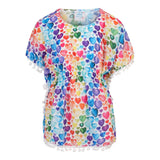 Wendy Rainbow Hearts Pom Pom Cover Up - Denny's