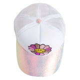 Flower Smiley Metallic Galaxy Trucker Hat - Denny's