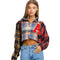 A Patch Crop Plaid Flannel - Denny's