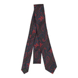 Blk/Red Paisley 48in tie - Denny's