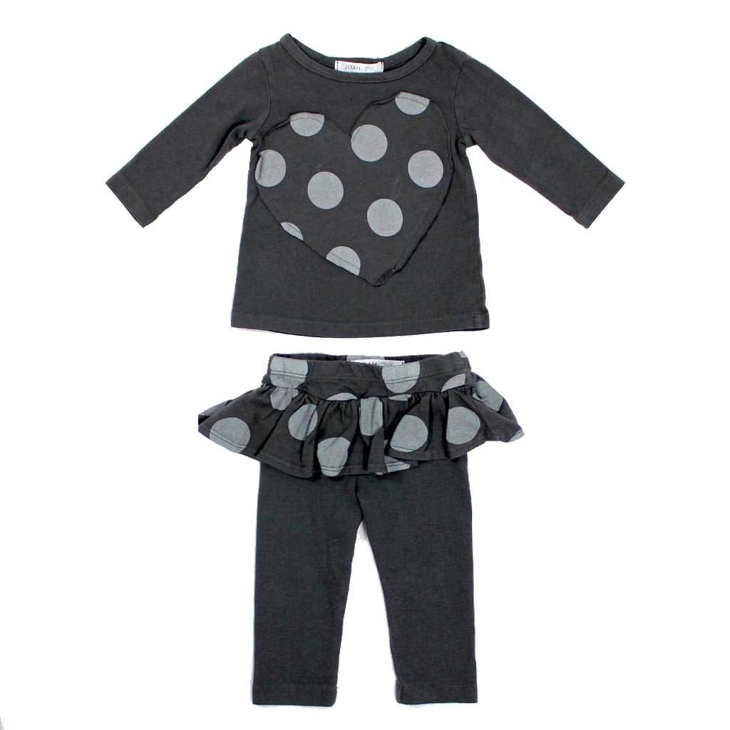 Titanium Polka Dot  2pc Set - Denny's