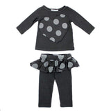 Titanium Polka Dot  2pc Set - Denny's
