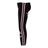 Legging with Black White and Red Taping White Star - Denny's