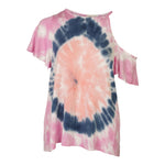 Cut Out Shoulder Tie Dye Tee - Denny's