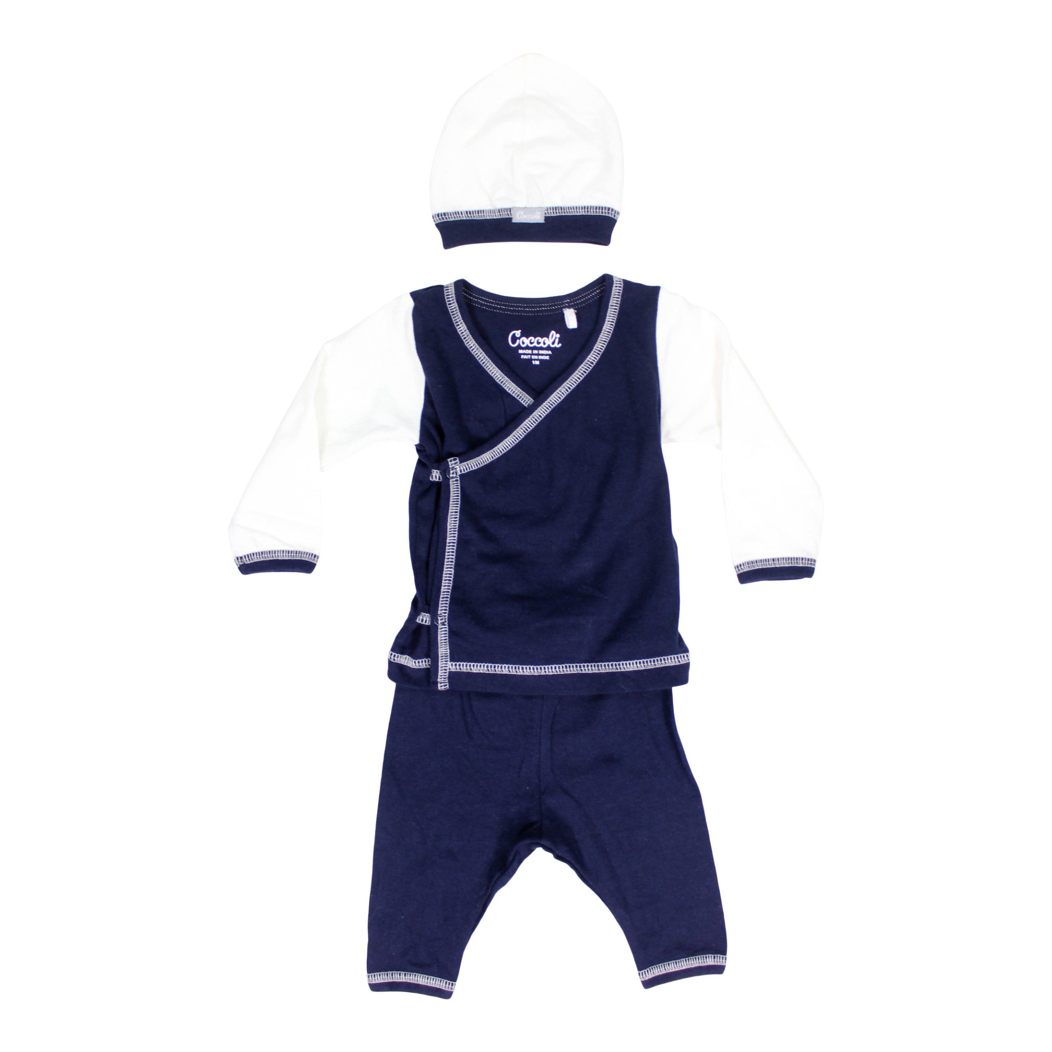 3pc Navy & White Take Home Set - Denny's