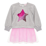 Pink Sequin Star Tulle Dress - Denny's