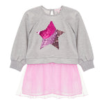 Pink Sequin Star Tulle Dress - Denny's