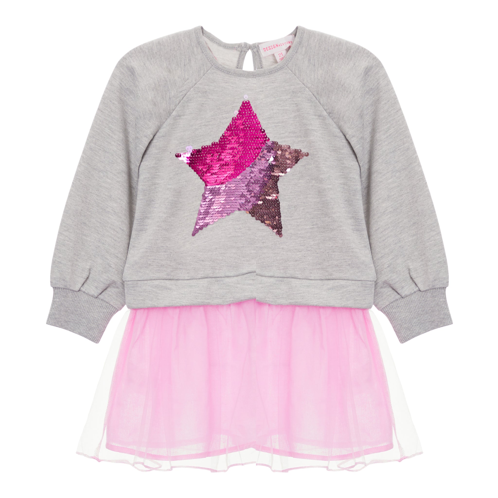 Pink Sequin Star Tulle Dress - Denny's