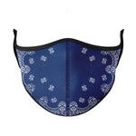Blue Bandana Mask Adult - Denny's