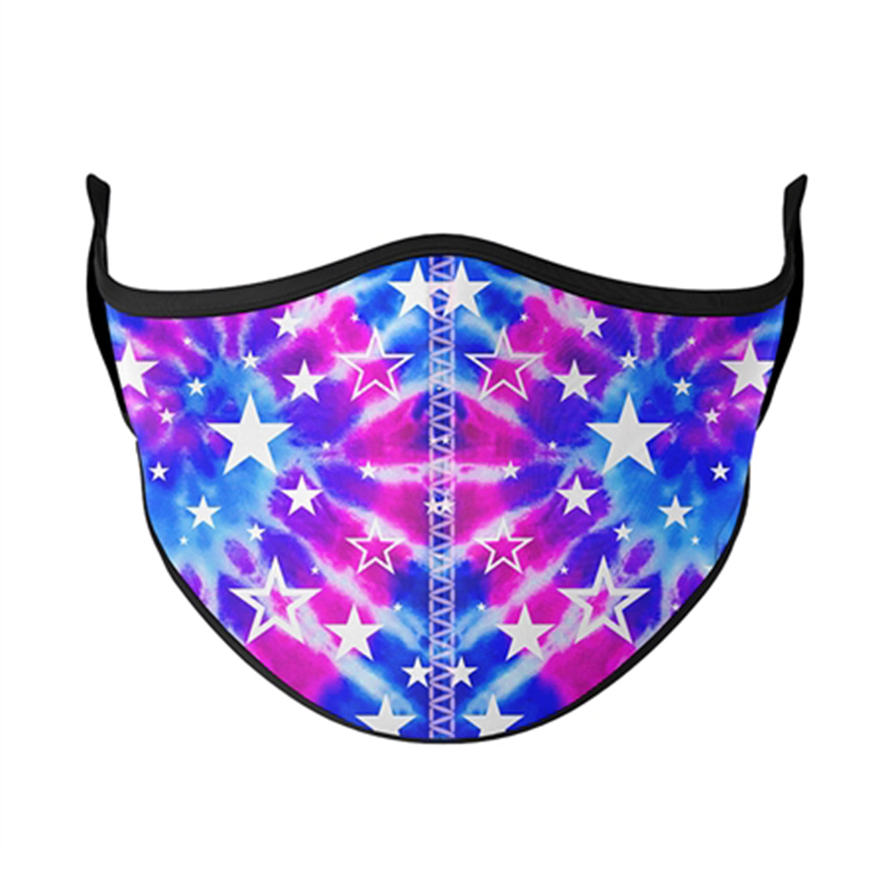 Pink Blue Tye Dye with Stars Adult Mask - Denny's