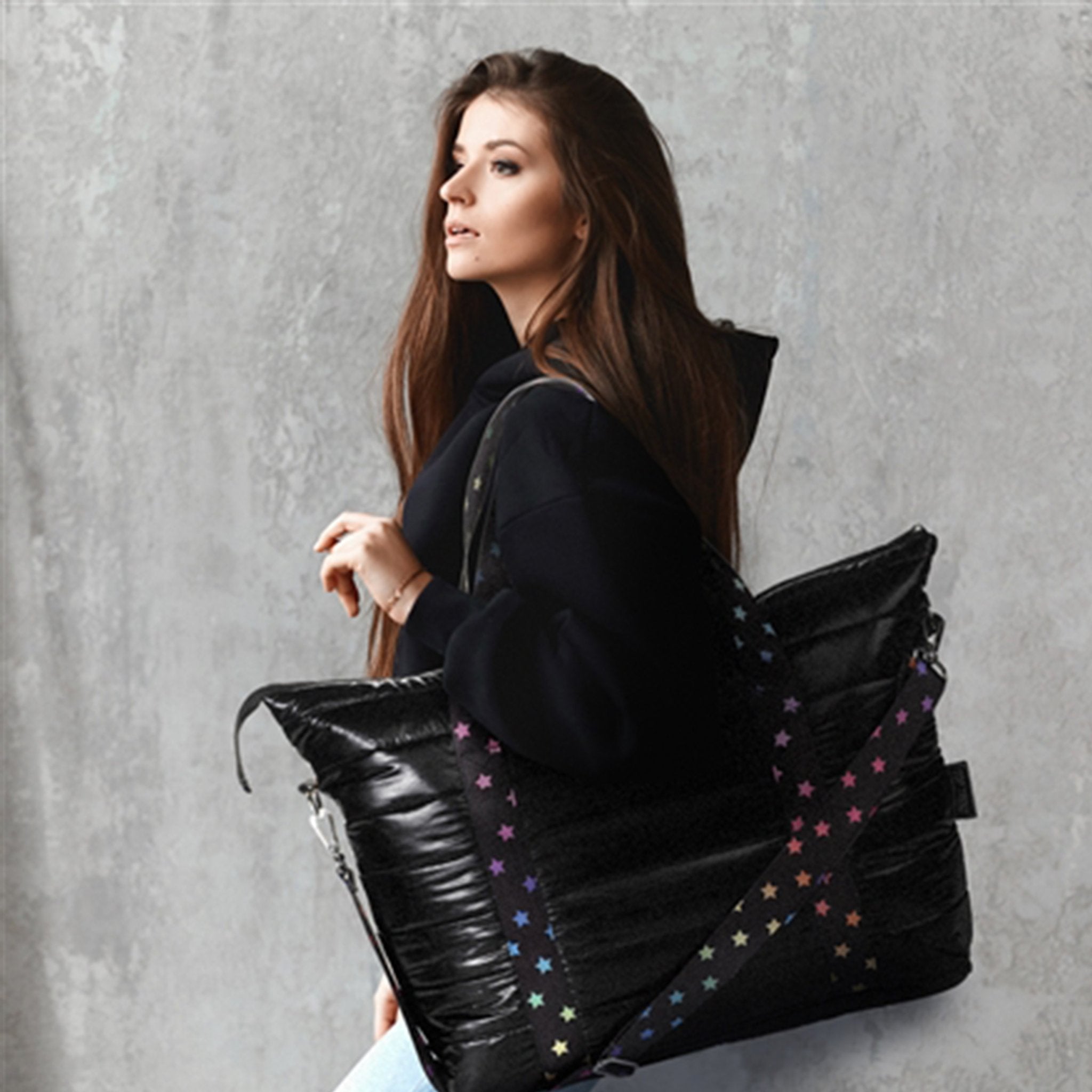 Puffer Tote Scattered Stars - Denny's