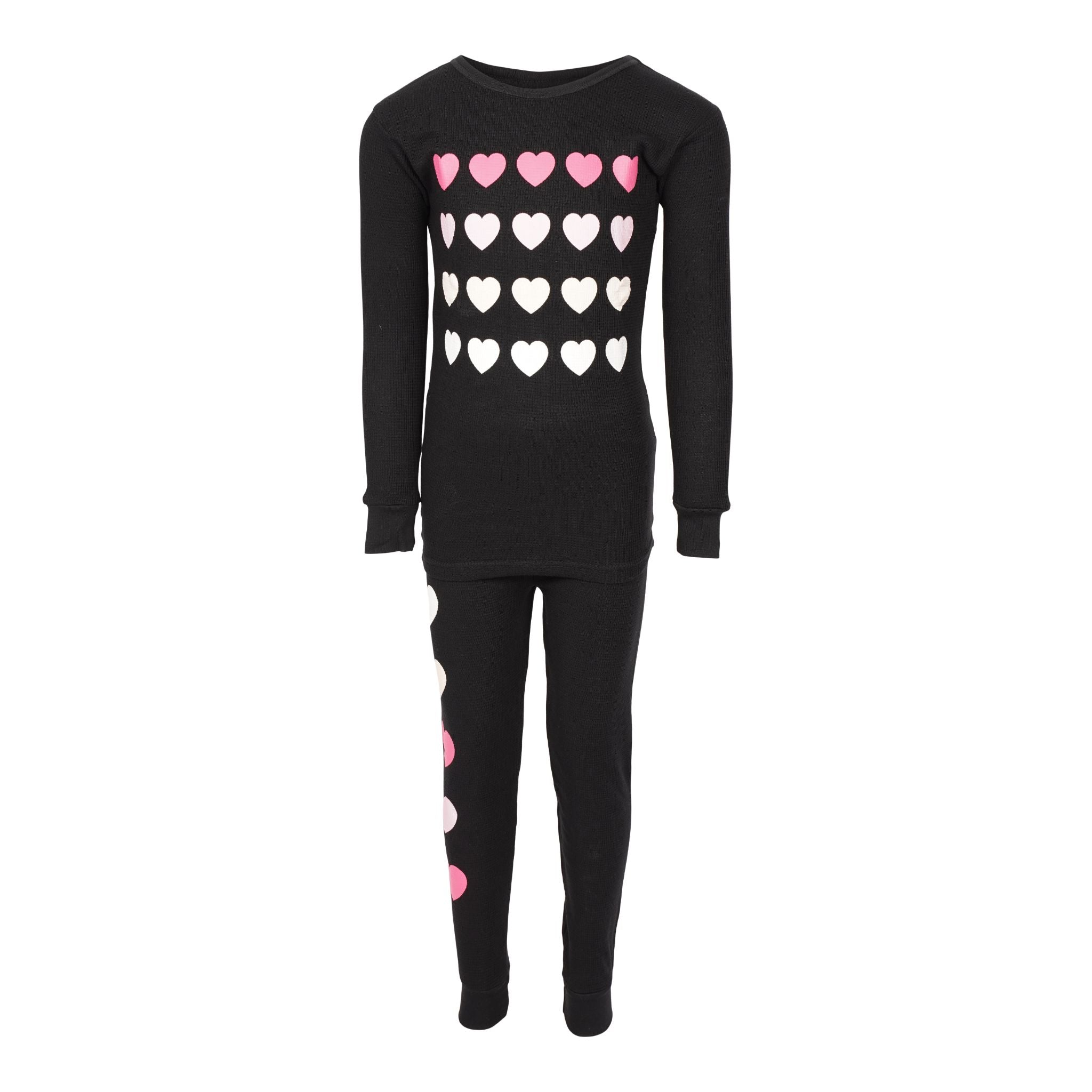 2pc Waffle Pink Hearts - Denny's
