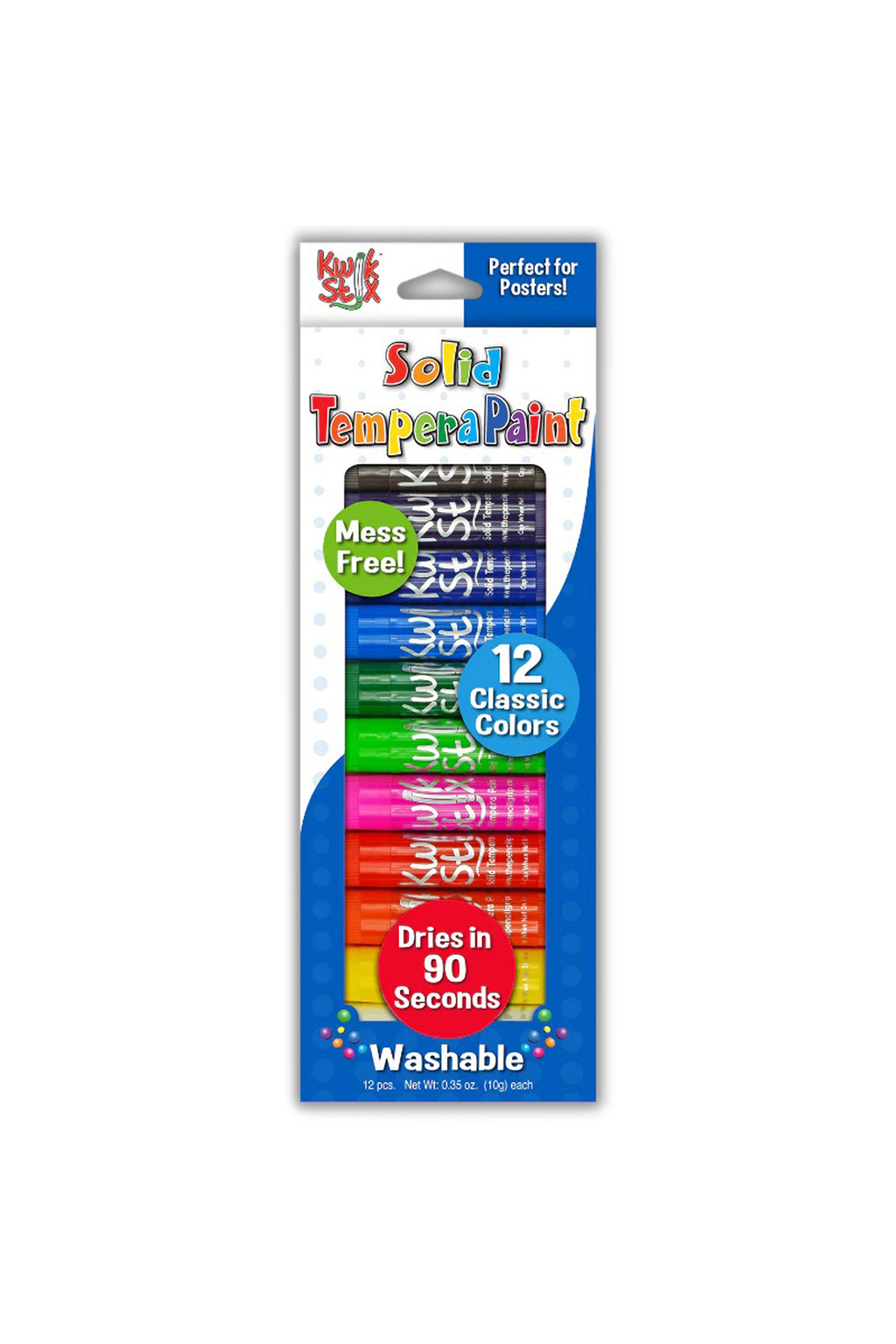 KwikStix Tempera Paint 12 Classic Colors - Denny's