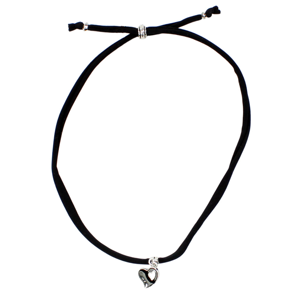Black Open Heart Choker - Denny's