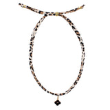 Black Clover On Leopard Choker - Denny's