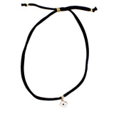 White Clover On Black Choker - Denny's