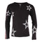 Long Sleeve Cut VNeck White Star Red Piping Down Arm - Denny's