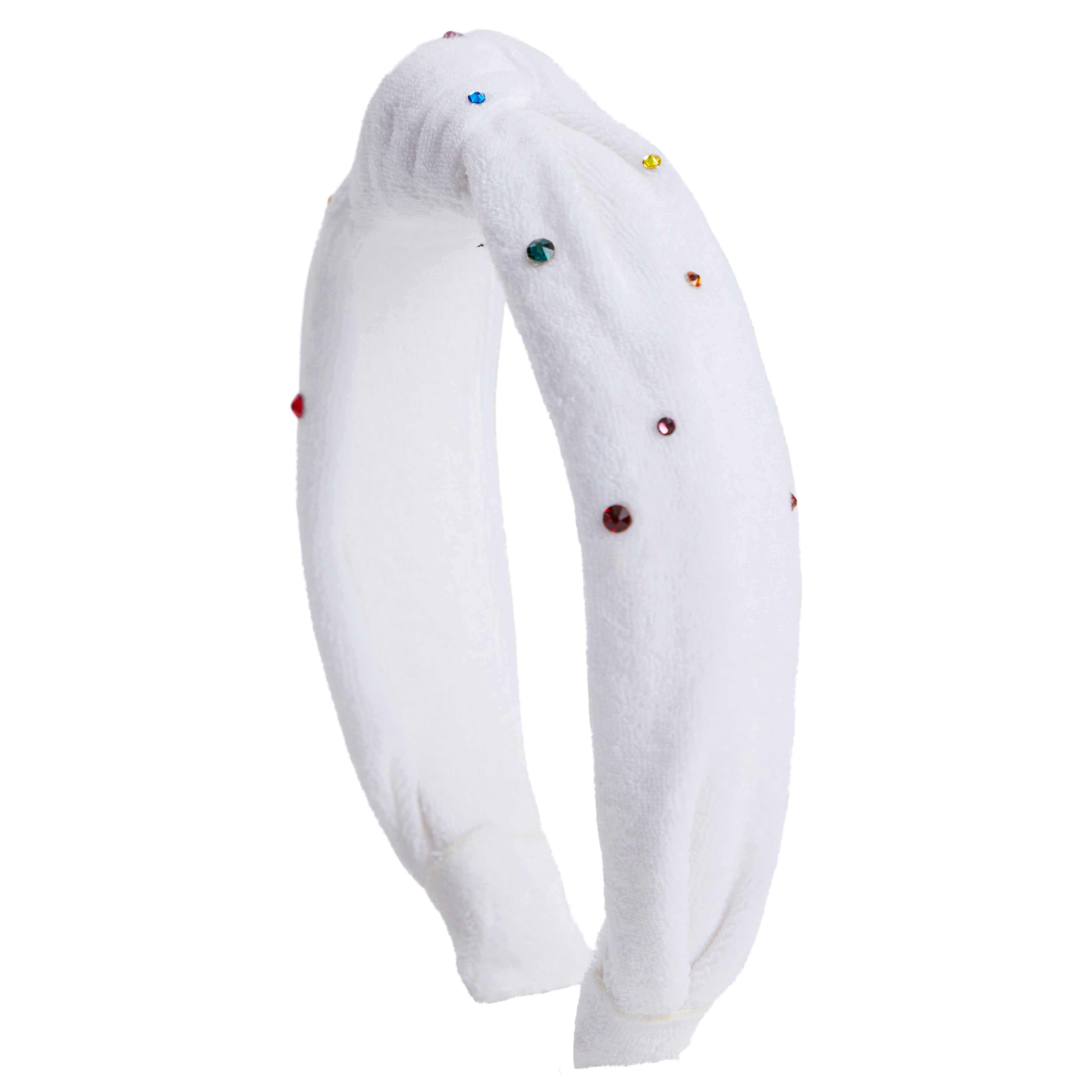 Rainbow Rhinestone Terry Knot Headband - Denny's