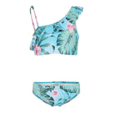 Sila Vintage Hibiscus One Shoulder Ruffle Bikini - Denny's