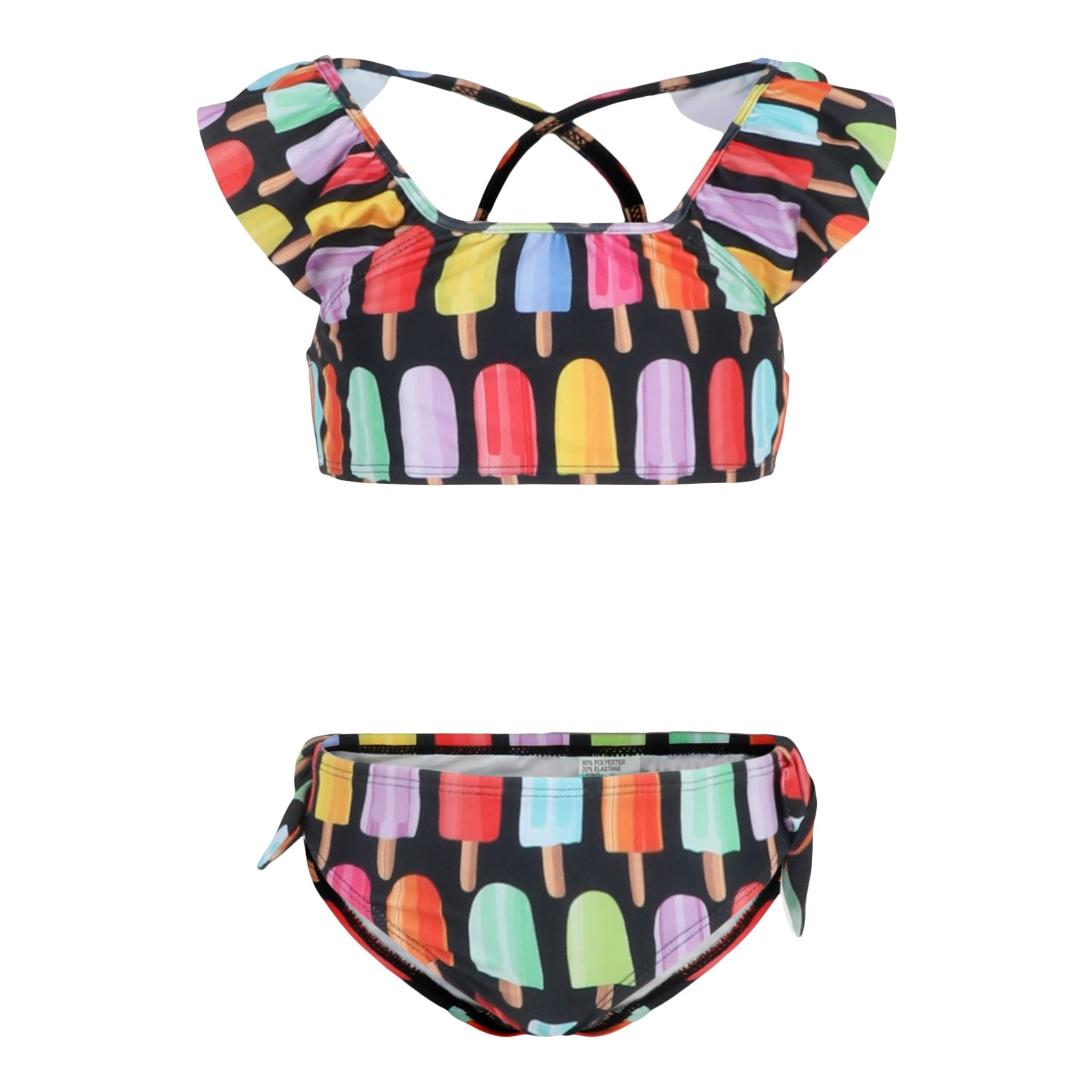 Ensly 2pc Popsicles Ruffle Halter Bikini - Denny's
