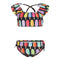 Ensly 2pc Popsicles Ruffle Halter Bikini - Denny's