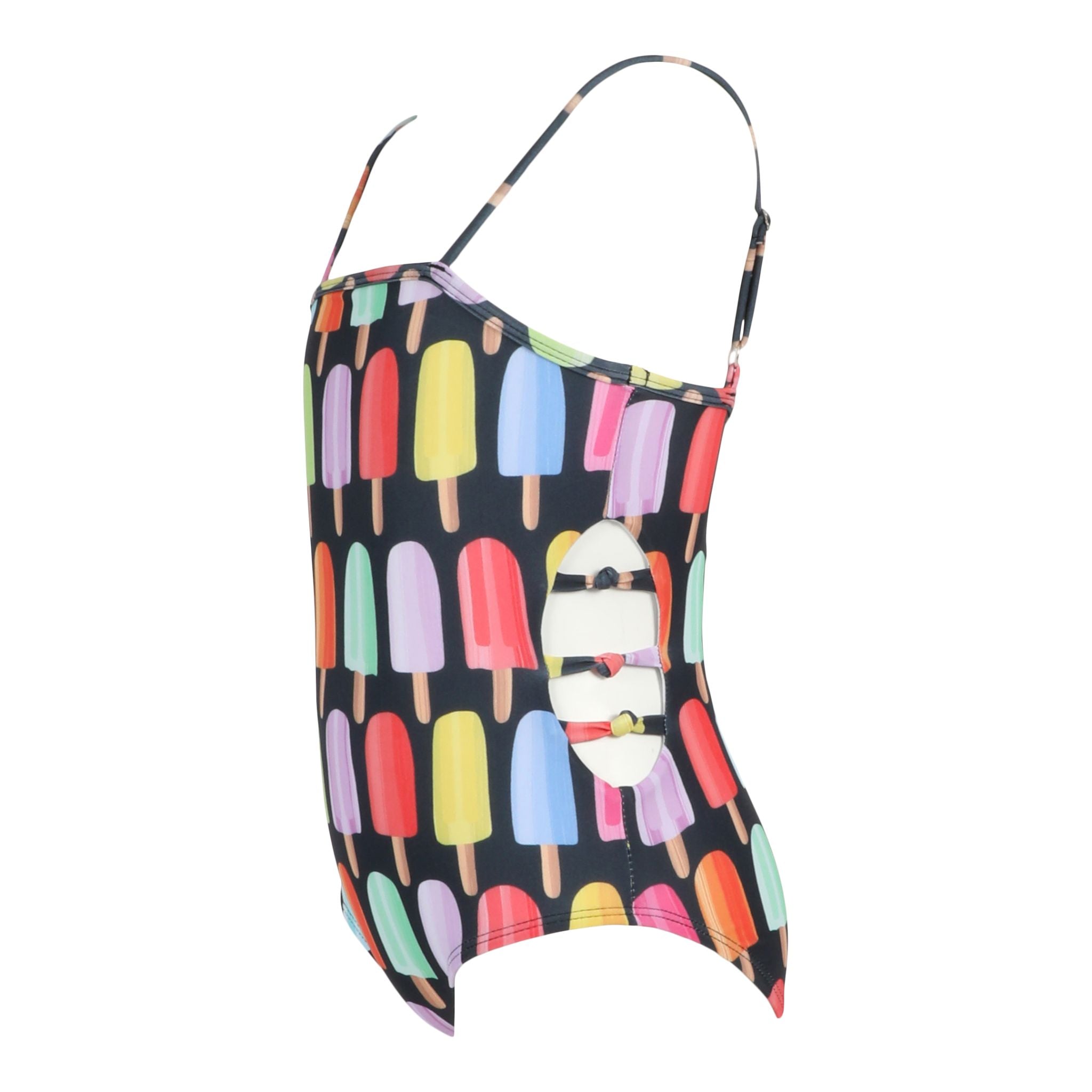 Shawna 1pc Open Sides Popsicle Bathing Suit - Denny's