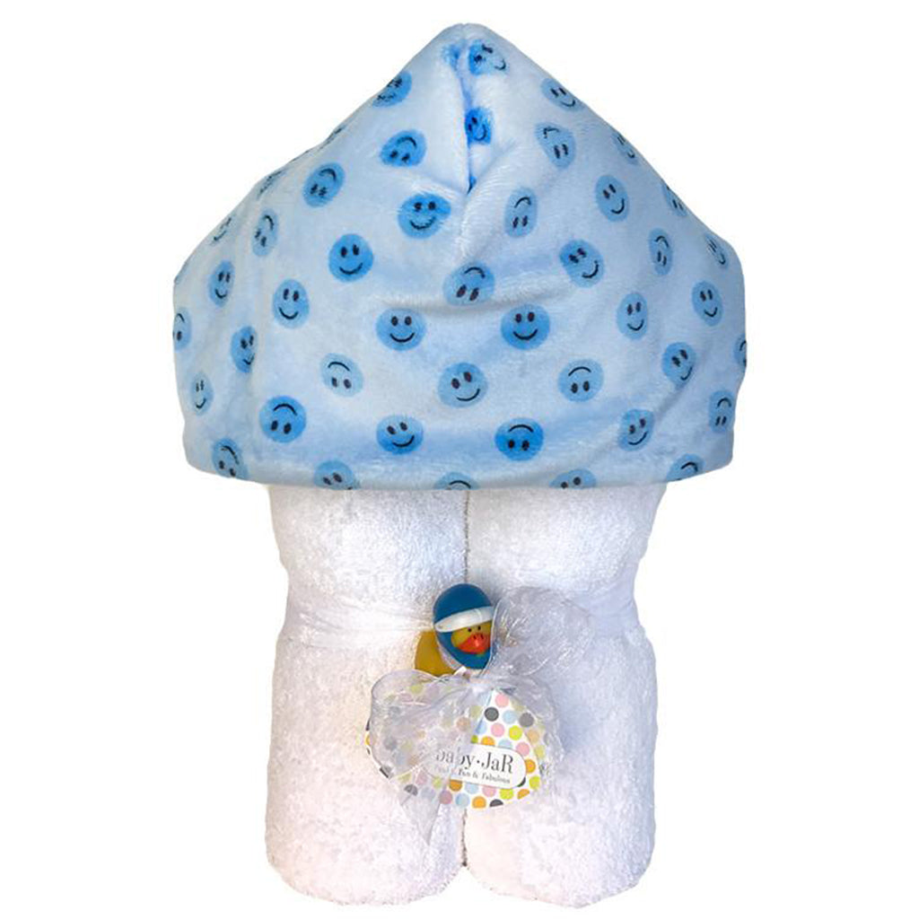 Blue Smiley Hooded Towel - Denny's