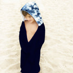 Navy Tie Dye Hooded Towel - Denny's