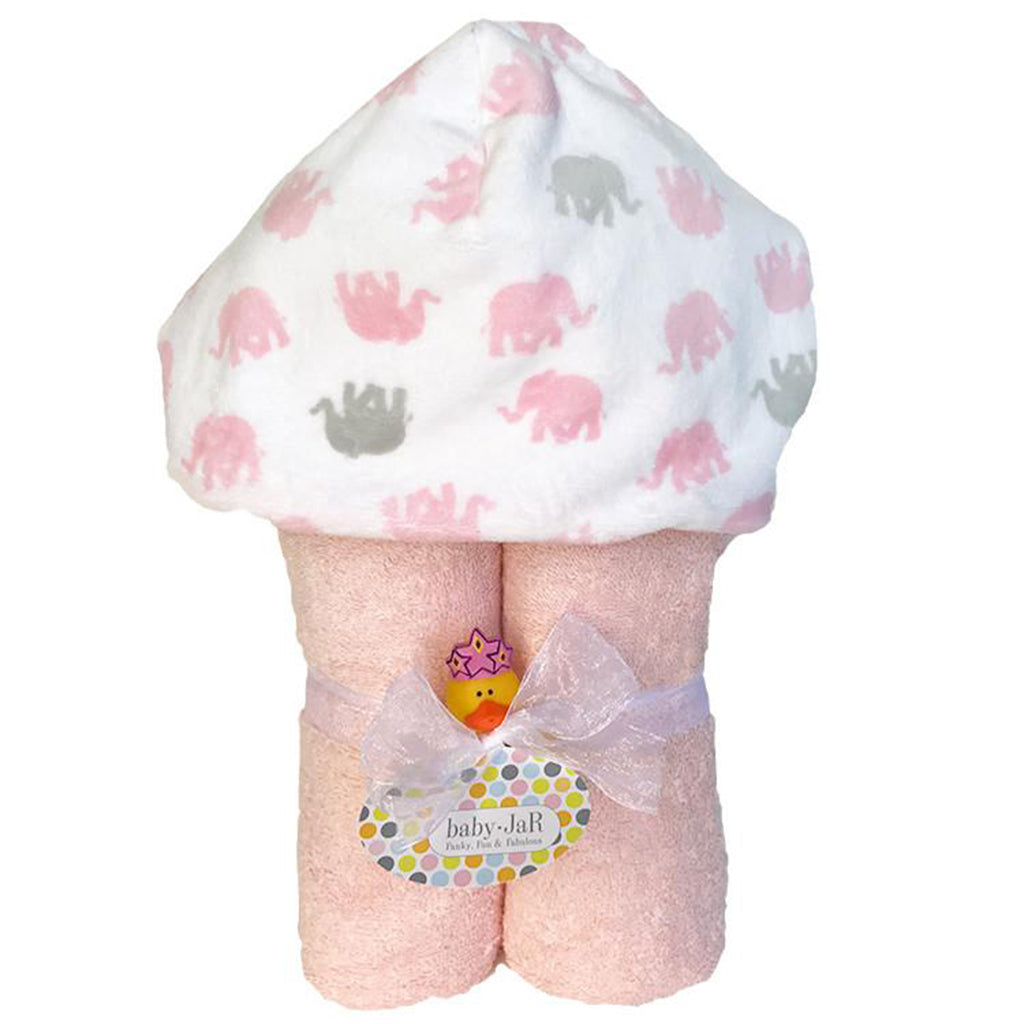 Pink Elephant Hooded Towel - Denny's