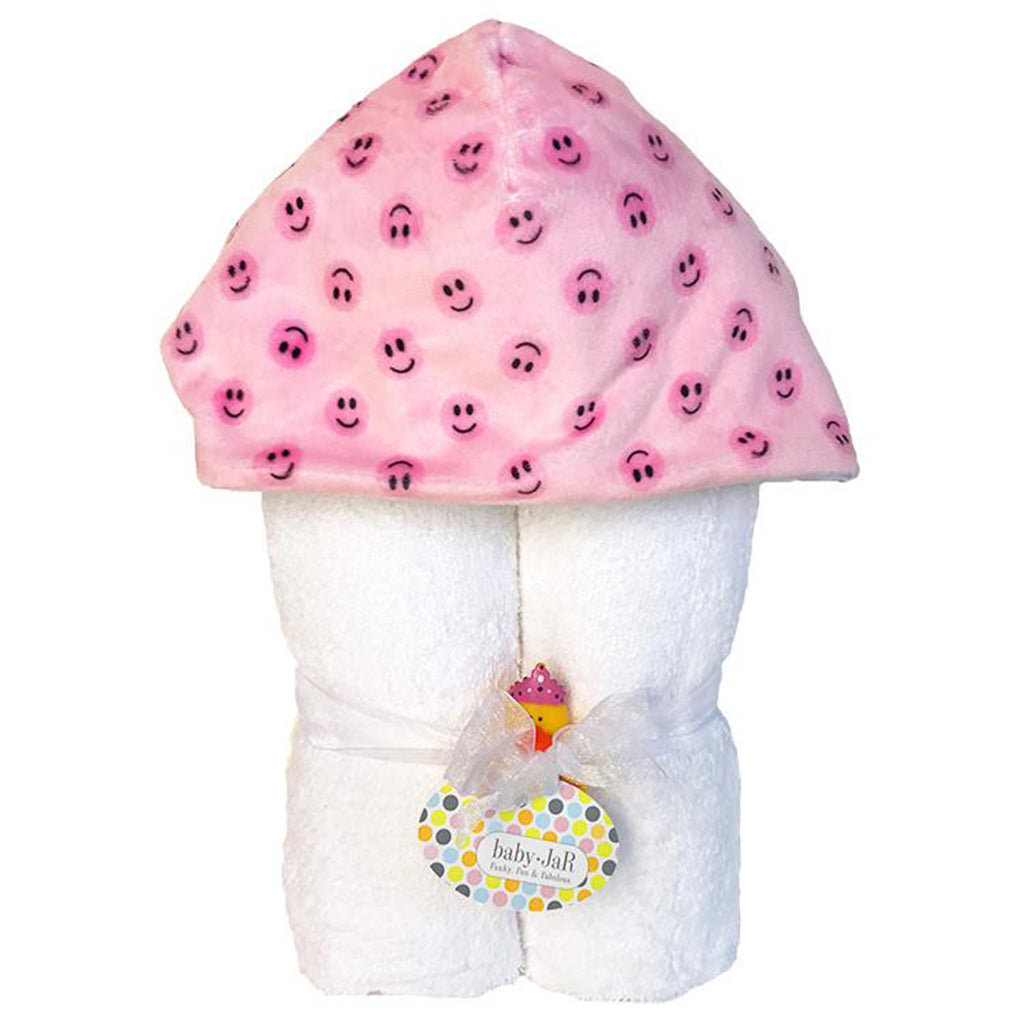 Pink Smiley Hooded Towel - Denny's